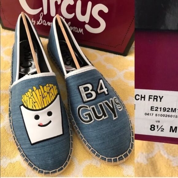 Sam Edelman Leni Fries B4 Guys Espadrilles Denim Slip-On Shoes 8.5 - Picture 2 of 6